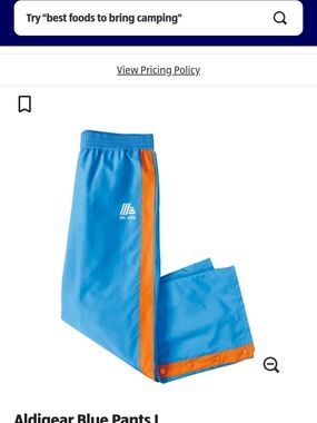 Aldigear Blue Track Pants with Orange Stripe